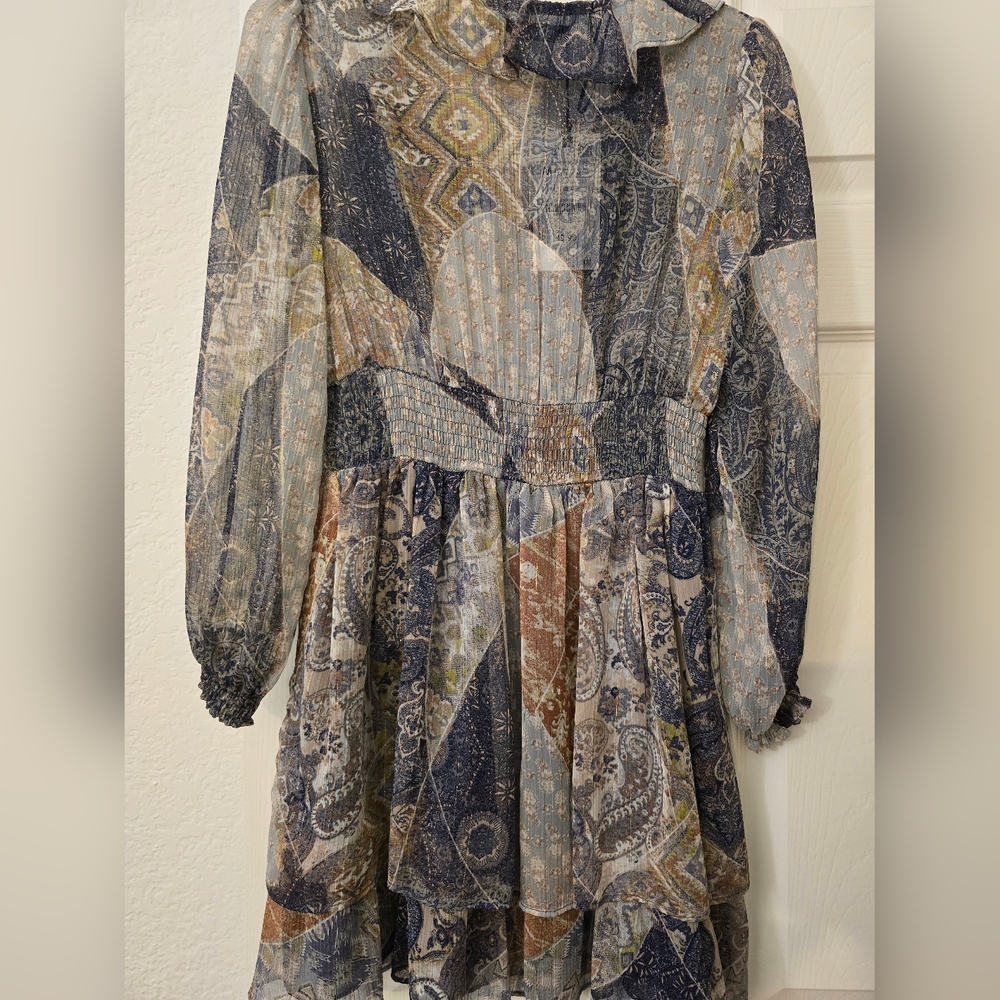 Zara Ruffled Print Dress - Picture 3 of 4